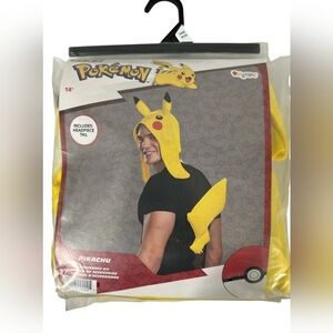 Pokemon Pikachu Costume Accessory Kit Headpiece And Tail ADULT 14+ Fast Ship!